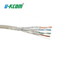Cable estándar del cat6a del 1.5m, cable a granel del cat6a sftp, cable del LAN del fluke del paso del cat6a